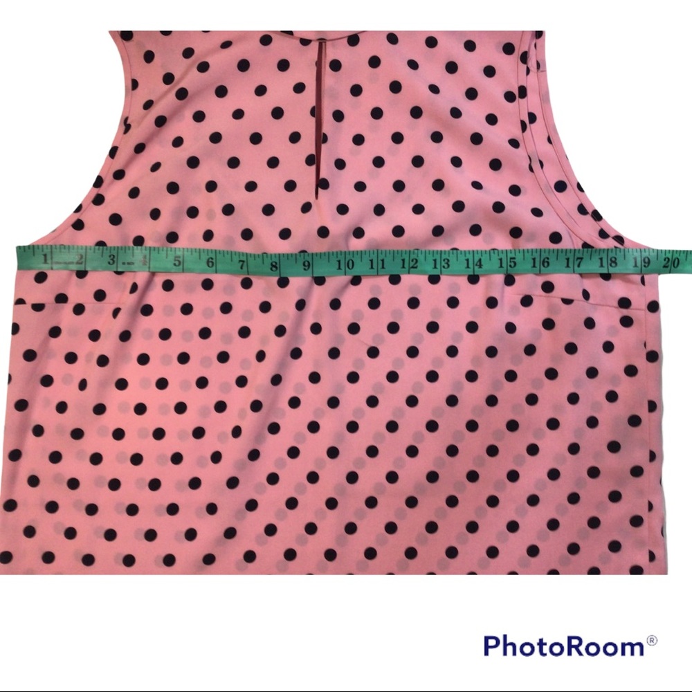 Kasper Polka Dot High Neck Sleeveless Blouse size 12 - Picture 12 of 15